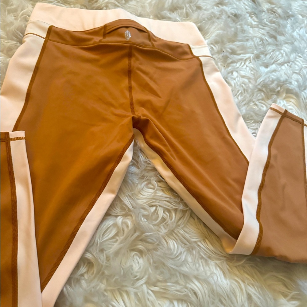 Free People Movement leggings: large with a slimming two color,  w bra top